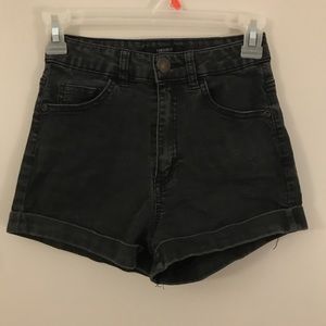 high waisted black shorts